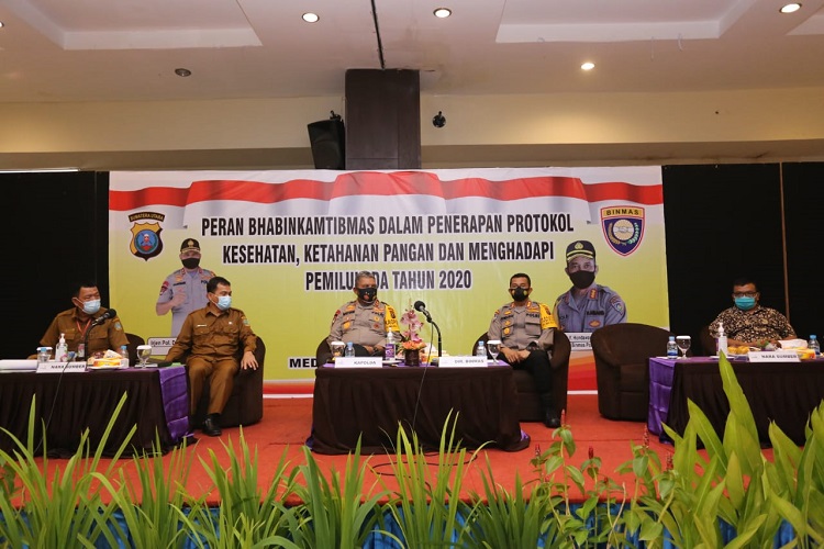 Hadiri Rakor Bhabinkamtibmas, Kapolda Sumut: Unsur Tiga Pilar Adalah Ujung Tombak Penanganan Covid-19