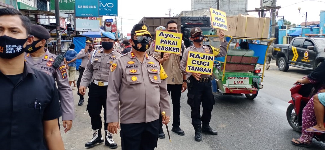 Hari ke-II, Kapolres Batu Bara Terjun Langsung Ops Yustisi 2020, Memberi Teguran Tertulis kepada Warga Batu Bara