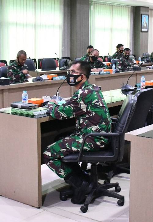 Kapendam I/BB Menghadiri Paparan Dansatgas TMMD ke-109 TA 2020