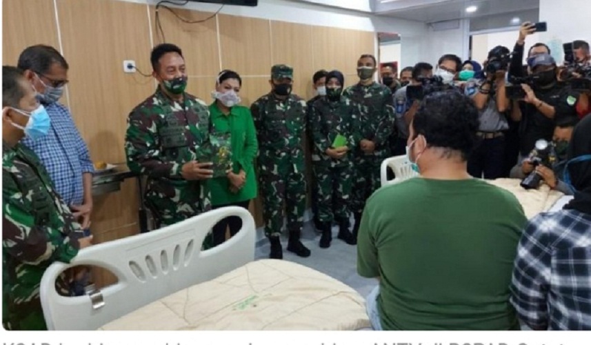 Pelepasan Driver ANTV dari RSPAD, KSAD Memberi Santunan