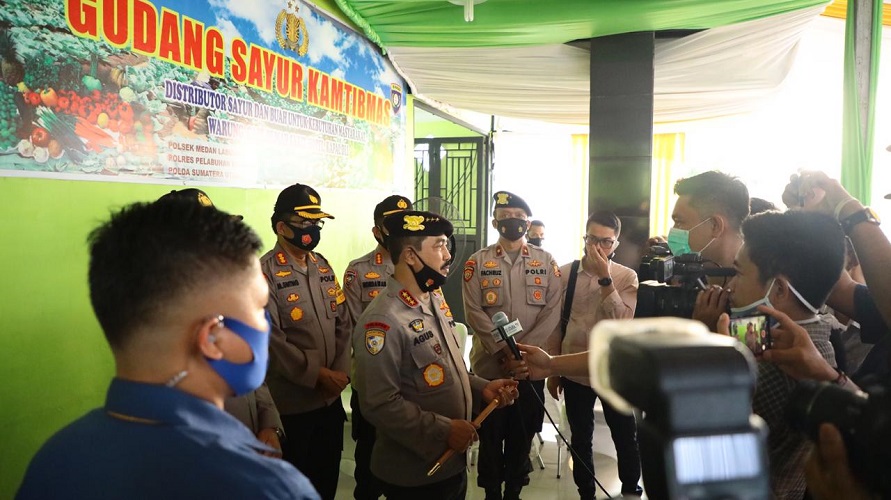 Resmikan Gudang Sayur Kamtibmas di Medan, Kabaharkam Polri Serukan Persatuan Ditengah Pandemi