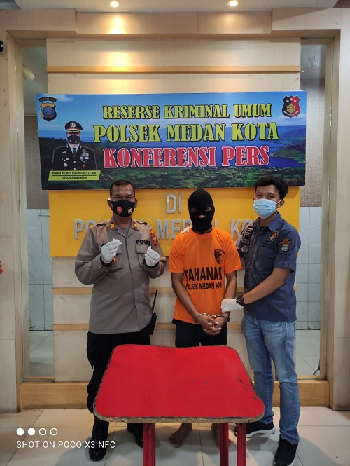 Unit Reskrim Polsek Medan Kota Tangkap ASR Diduga Kantongi Ganja 2 Bungkus Kertas