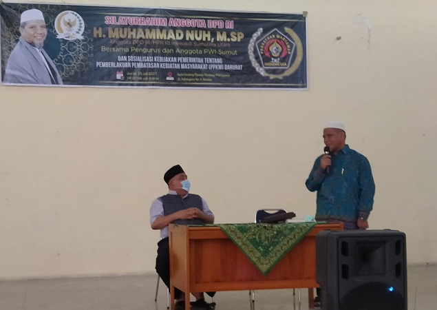 Dari Silaturahmi HM Nuh, Anggota DPD RI dengan PWI Sumut: Pers Sangat Tanggap Terhadap Situasi Perkembangan Bangsa