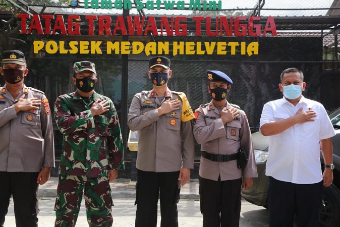 Kasdam I/BB dan Wakapoldasu Memantau Pos Penyekatan PPKM Darurat Kota Medan