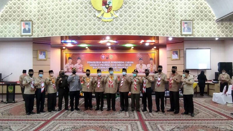 Bupati dan Wakil Bupati Rohil Dikukuhkan Sebagai Kamabicab dan Wakamabicap Pramuka 0410 Rohil