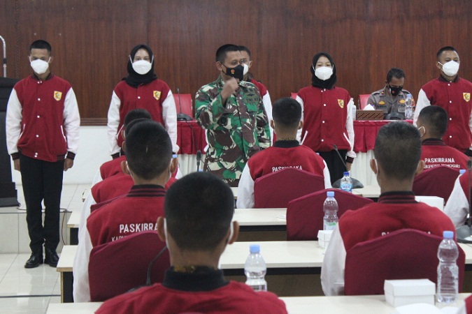 Dandim 0728/Wonogiri Menekankan kepada Anggota Paskibra 76 Agar Jangan Patah Semangat