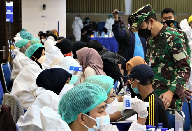 Lima Hari Serbuan Vaksinasi di Seskoau Mencapai 12 Ribuan Orang