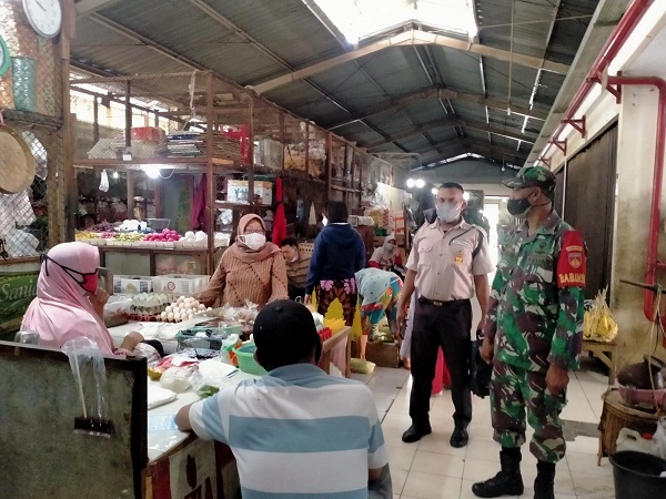 Penerapan PPKM Wilayah Kel Nusukan Menyasar Pasar Tradisional