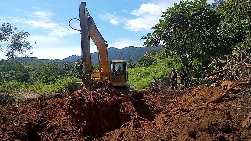 Dansatgas: Pembangunan Jalan Desa 8Km Terciptanya Pertahanan dan Ruang Juang yang Tangguh