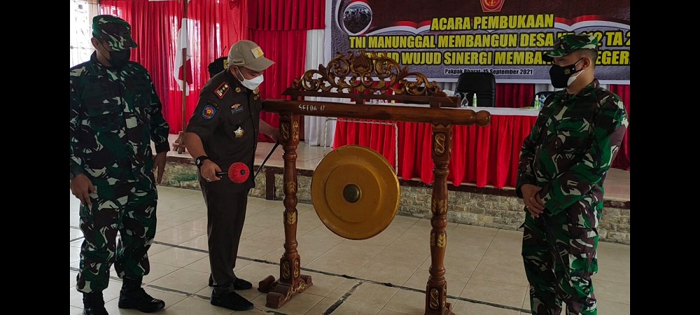 Gong Dipukul, TMMD 112 Kodim 0206/Dairi Resmi Dibuka Bupati Phakpak Barat