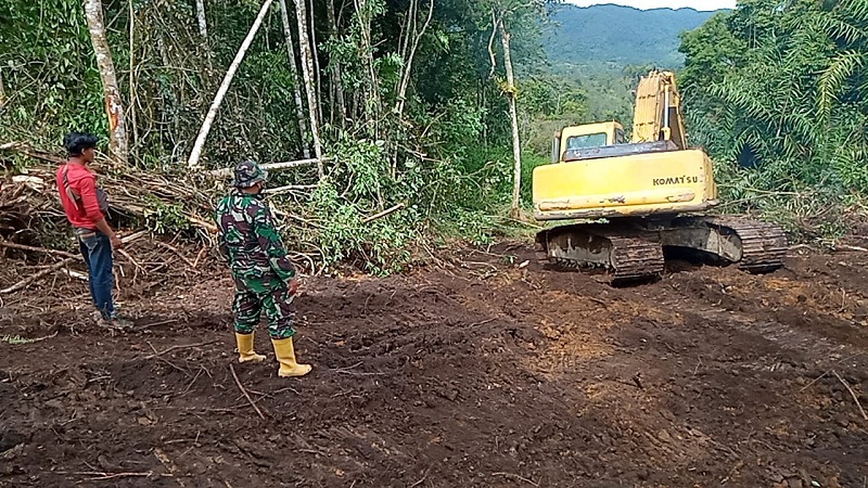 Hari Kelima Pra TMMD Kodim 0206/Dairi,Pekerjaan Fisik Buat Jalan Capai 10,7 Persen