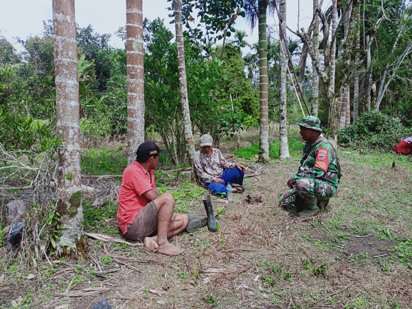 Melalui Komsos, Prajurit Yonzipur 1/DD Motivasi Petani Cabe di Lokasi TMMD 112 Pakpak Bharat