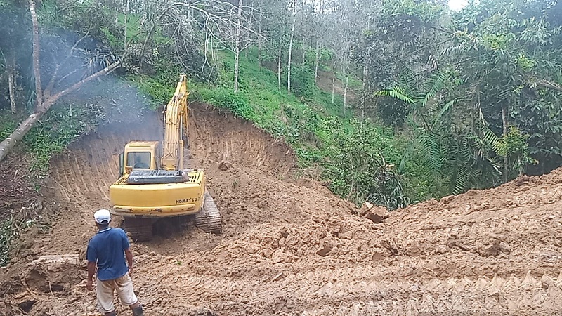 Pra TMMD Kodim 0206/Dairi,Pembukaan Jalan Penghubung Desa 8000 Meter Capai 30,1%