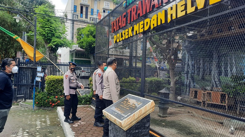 Sidak ke Polsek Medan Helvetia Kapolrestabes Medan Langsung ke RTP "Jalan Tidak Airnya"