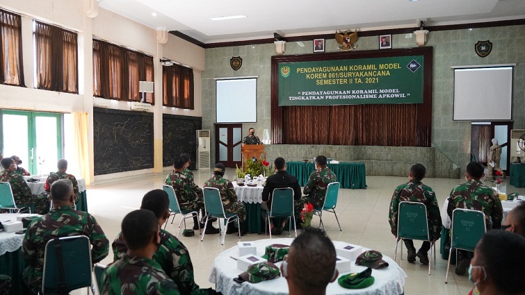 Danrem 061/Sk, Koramil Model Harus Fokus Tugas Pokok Pembinaan Teritorial kepada Warga Masyarakat
