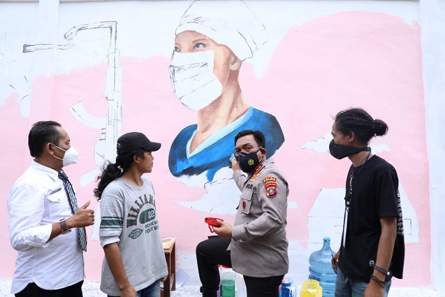 Dukung Karya Anak Bangsa, Polda Sumut Gelar Bhayangkara Mural Festival Mural 2021