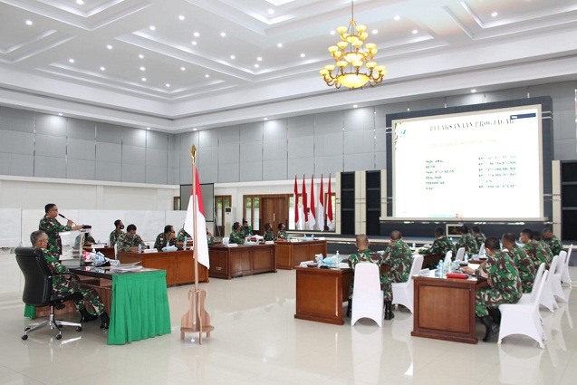 Kasdam XII/Tpr Memimpin Rapat Panproggar Triwulan III TA 2021