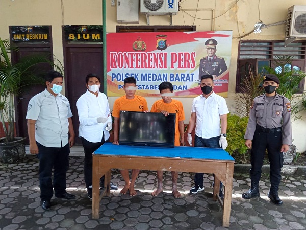 Polsek Medan Barat Berhasil Bekuk Dua Pelaku Diduga Pembobol Rumah Saat Ditinggal Pemiliknya
