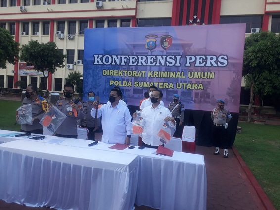 Dirkrimum Polda Sumut Bersama Polres Labuhan Belawan Berhasil Ungkap Penyalahgunaan Senjata Api dan Kekerasan