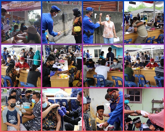 Ditpolairud Polda Sumut Gelar Vaksinasi Tahap II Buat Nelayan Pesisir Belawan