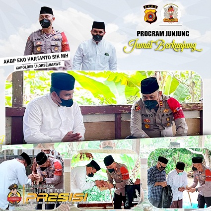 Jumat Barokah, Kapolresta Lhokseumawe AKBP Eko Hartanto Berikan Tali Asih