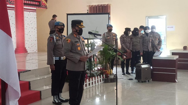 Kapolres Labuhan Belawan AKBP Faisal Rahmat Husein Simatupang Pimpin Sertijab