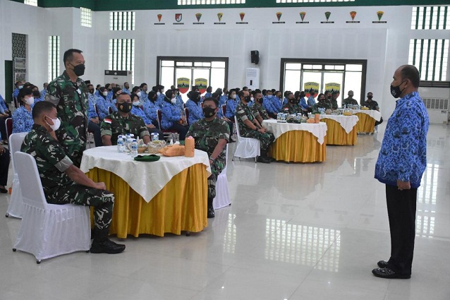 Kasdam I/BB Mengajak ASN Kodam I/BB Wujudkan Korpri Tangguh & Indonesia Tangguh
