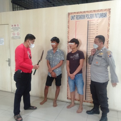 Polsek Patumbak Mengamankan 2 Orang Diduga Komplotan Geng Motor Beserta 1 Benda Tajam