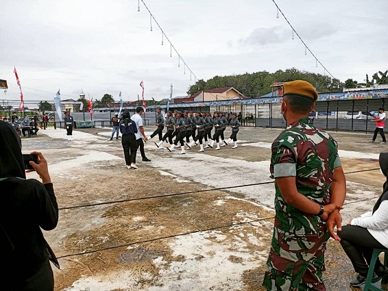 Prajurit Kilap Sumagan Dampingi Tim Paskadan dalam Perlombaan Paskibra