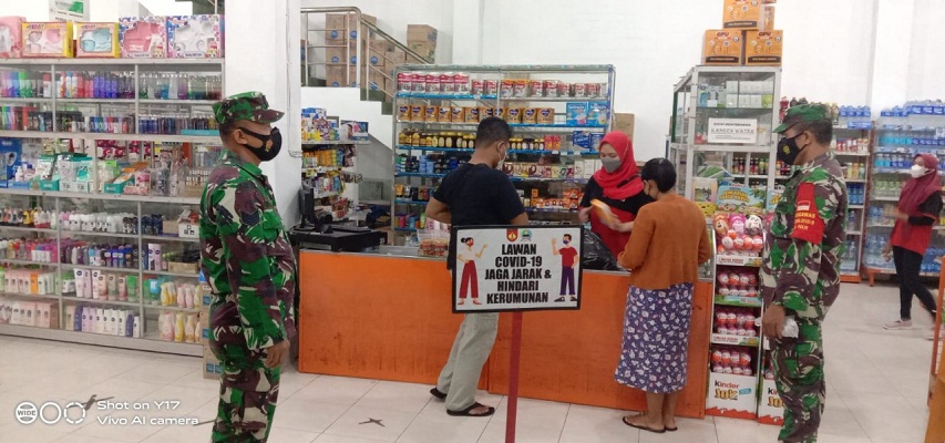 PPKM Level 2, Koramil Karangmalang Tetap Rutin untuk Patroli Prokes