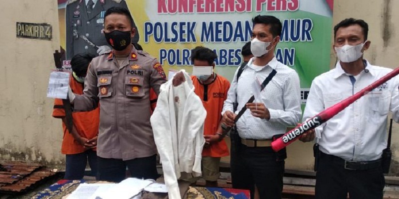 Polsek Medan Timur Tangkap Empat Komplotan Geng Motor yang Viral