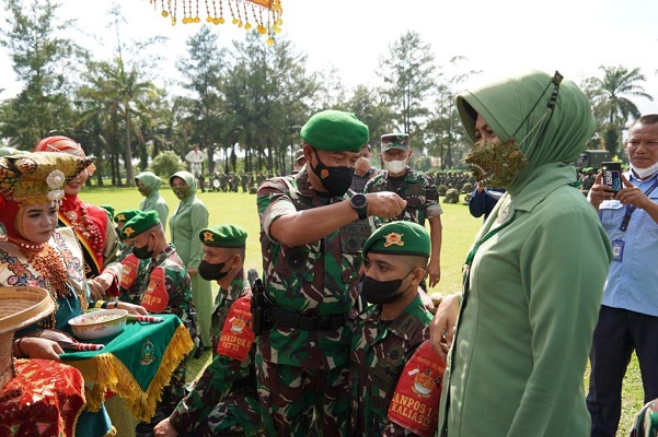 Pangdam I/BB Pimpin Upacara Penyambutan Prajurit Yonif 131/BS