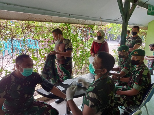 Kodim 0808/Blitar Menggelar Serbuan Vaksinasi Dosis ke-3 atau Vaksinasi Booster