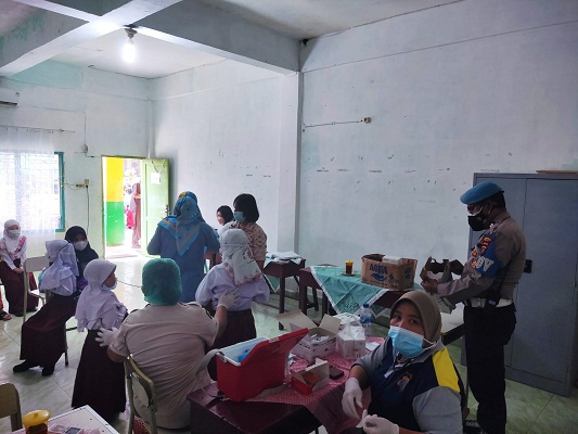 Polsek Medan Timur Gelar Vaksinasi Anak Tahap II