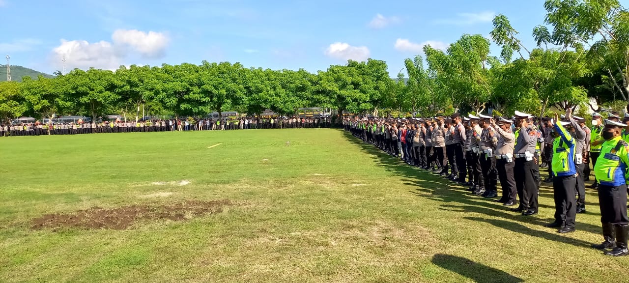 Jelang Gelaran MotoGP 2022, Ribuan Personel Gabungan TNI-Polri Laksanakan Apel Gelar Pengamanan