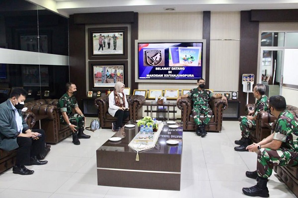 Pantau Program Food Estate, Pangdam XII/Tpr Audiensi dengan Tim Itjenad dan Itjen Kementan