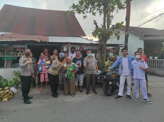 Polsek Medan Tuntungan Bersama 3 Pilar Gencar Vaksinasi Warga "Door to Door"