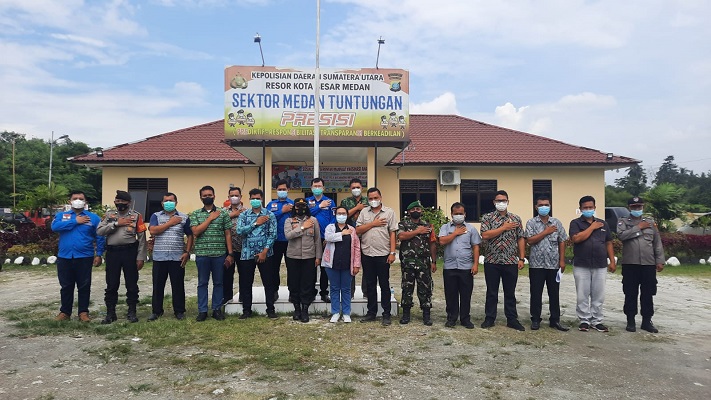 Polsek Medan Tuntungan Gelar Rapat Koordinasi Bersama Tiga Pilar