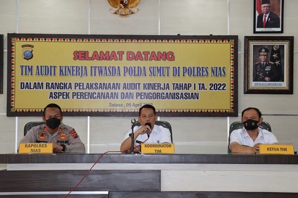 Itwasda Polda Sumut Melaksanakan Audit Kinerja Tahap I di Polres Nias