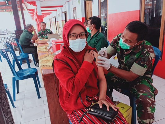 Kodim 0808/Blitar Terus Menggelar Serbuan Vaksinasi Covid-19, Agar Target Cepat Tercapai