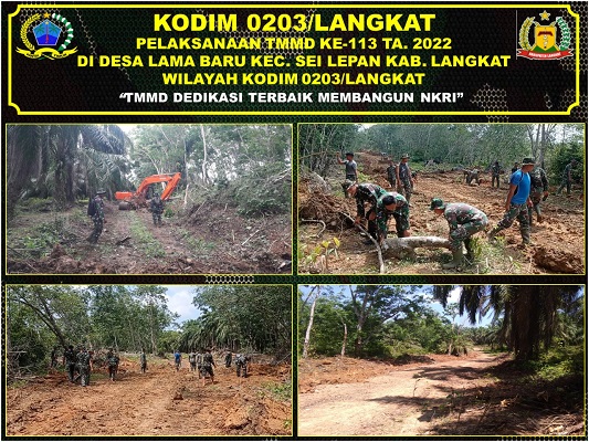 +3.000 M Ditargetkan,Satgas dan Alat Berat Berhasil Gasak 1.620 Meter Jalan Penghubung di Sei Lepan