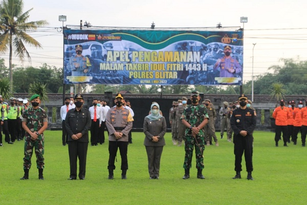 Apel Pengamanan di Malam Takbir Idul Fitri 1443 H, Inilah Pesan Dandim 0808/Blitar!