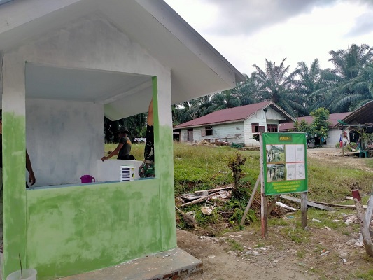 Berkat Gotong Royong, Pembuatan Dua Poskamling di Langkat Capai 75%, Ini Dia Penampakannya