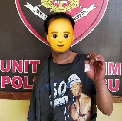 Diduga Pengedar Sabu, Unit Reskrim Polsek Kubu Amankan Seorang Pria