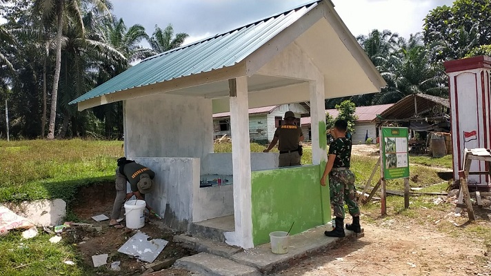 Ini Dia Penampakan Sinergitas TNI Polri di Lokasi TMMD 113 Kodim 0203/Langkat