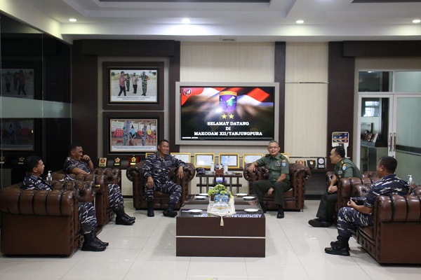 Kasdam XII/Tpr Menerima Kunjungan Danseskoal