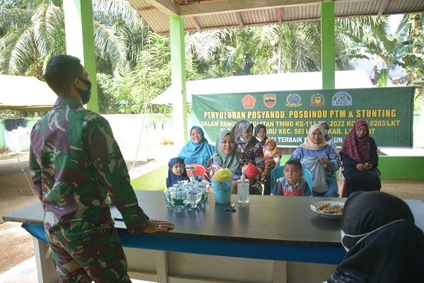 Selain Wujudkan Pembangunan,TMMD 113 Kodim 0203/Lkt Peduli Kesehatan Balita, Ini Buktinya