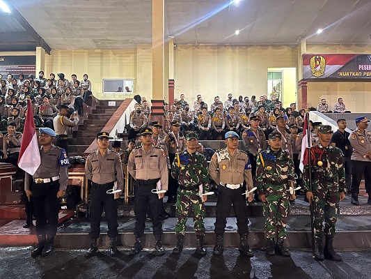 Diguyur Hujan, Setukpa Lemdiklat Polri Tetap Menggelar Doa Bersama