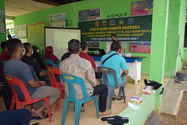 Melalui TMMD, Kodim 0203/Langkat Ajak Masyarakat Perangi Narkoba