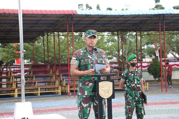Penyambutan Personel Satgas Apter Dipimpin oleh Asops Kasdam XII/Tpr